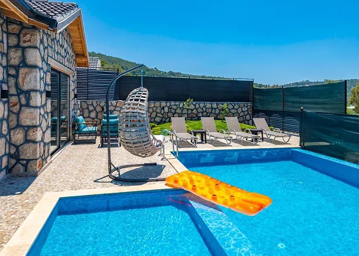 Villa Kalkan'da 2 Yatak Odali Jakuzili Villa-villa Seabird *