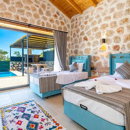 Villa Kalkan'da 2 Yatak Odali Jakuzili Villa-villa Seabird Kaş